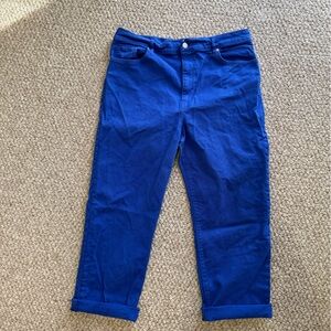LOFT 5 pocket Cobalt Blue Straight leg Denim size 12